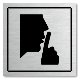 Piktogram Ticho prosím